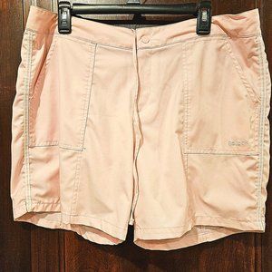 14. REEBOK CARGO SHORTS SZ 2XL PALE PINK CLASSIC ATHLETIC MIDRISE POLY